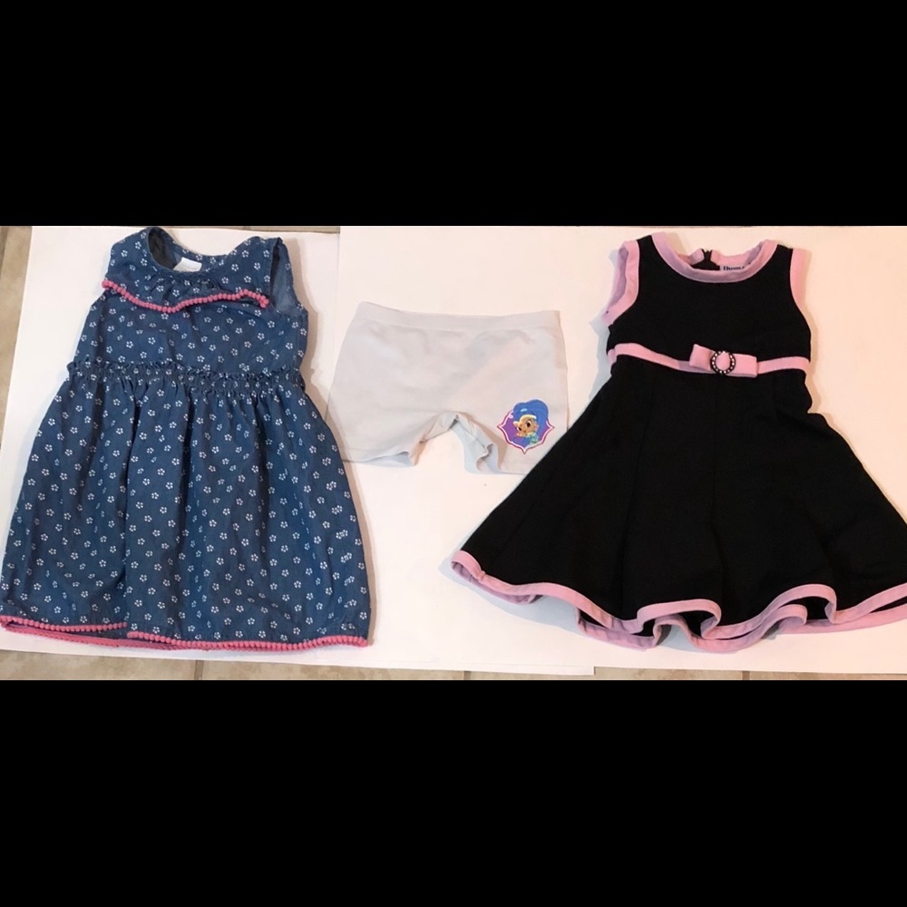 Bundle 2 Dresses Sz 4 & 1 Ea Nickelodeon Shorts.